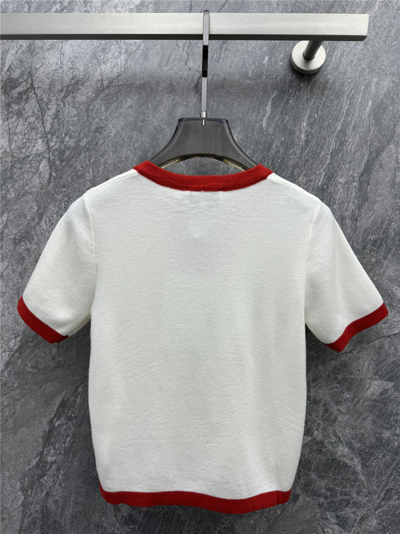 Ch**el contrast color knit top replica designer clothes
