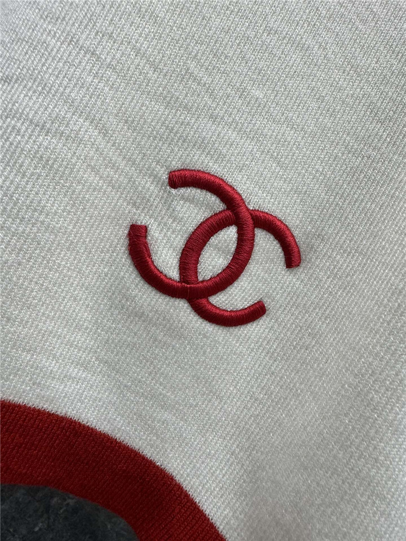 Ch**el contrast color knit top replica designer clothes