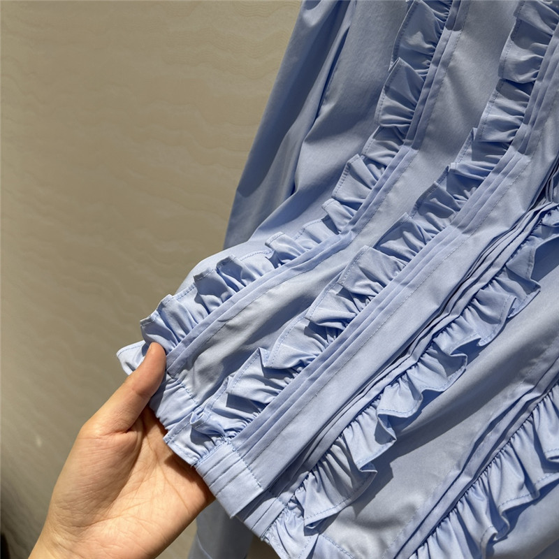 M1um1u heavy industry fixed bead collar shirt replicas clothes