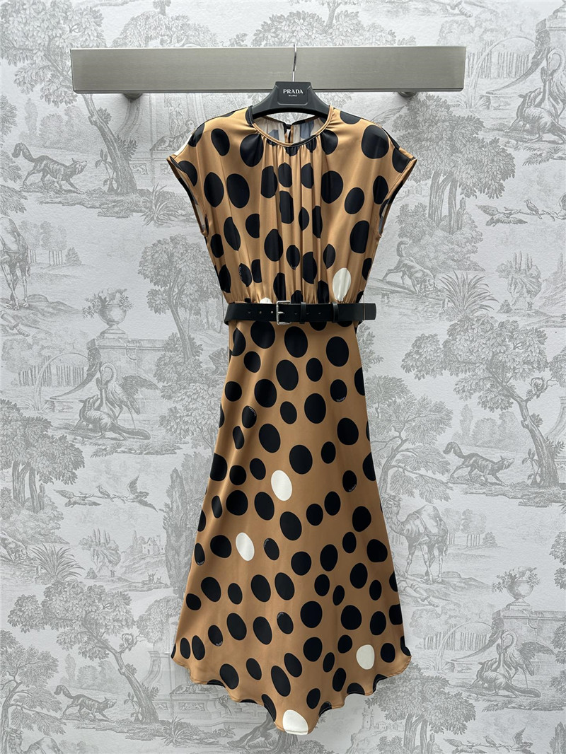 Vanitoo polka dot belt dress replica d&g clothing