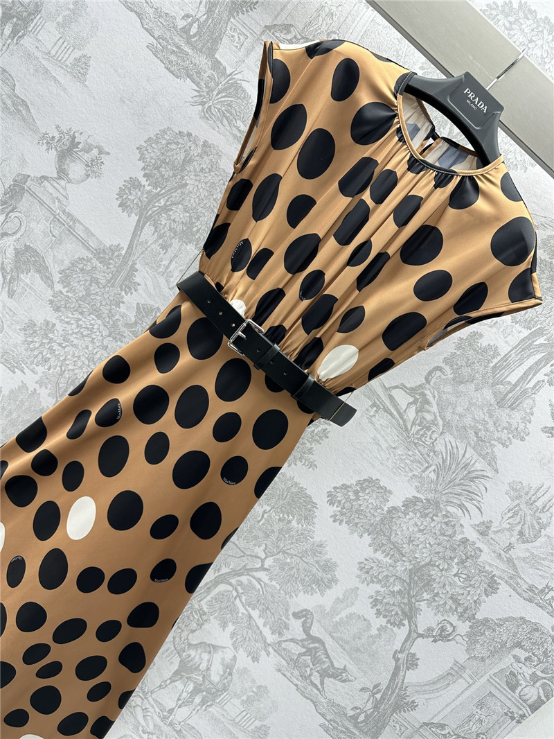 Vanitoo polka dot belt dress replica d&g clothing