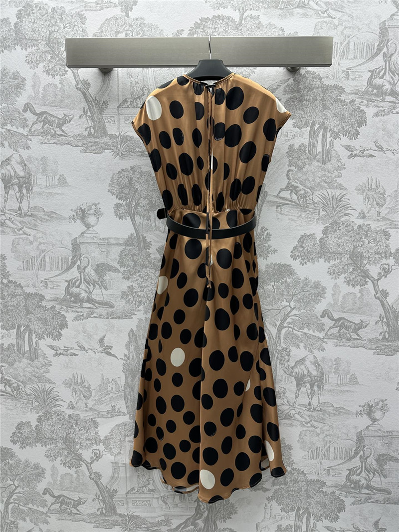 Vanitoo polka dot belt dress replica d&g clothing