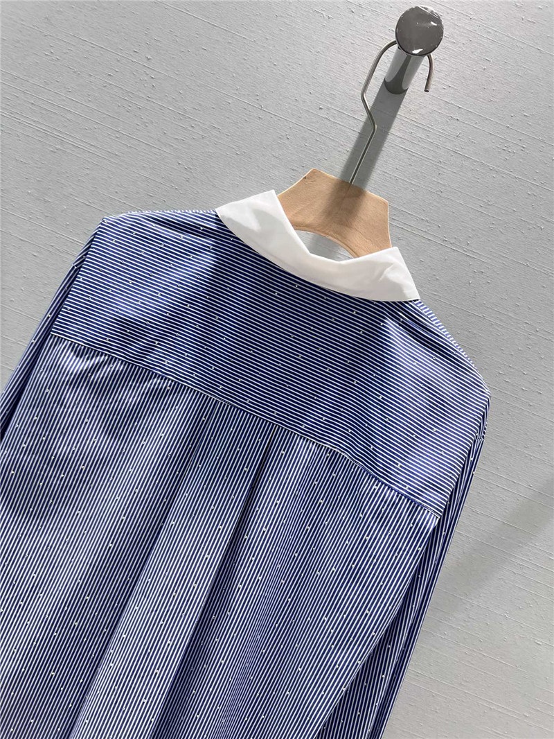 Ce1i*e striped rhinestone long-sleeved shirt replica clothes