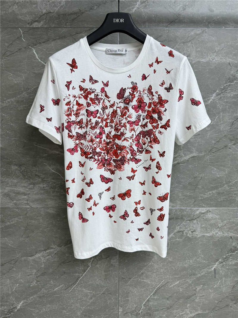 D10r love butterfly t-shirt replica designer clothes