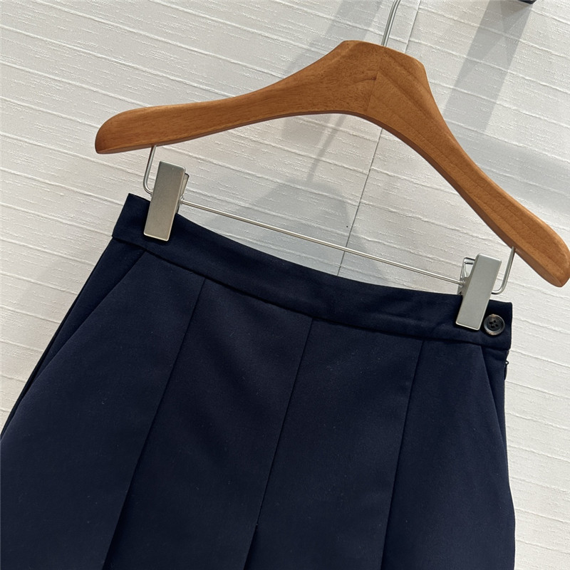 M1um1u lace patchwork fake two-piece pleated skirt replicas clothes