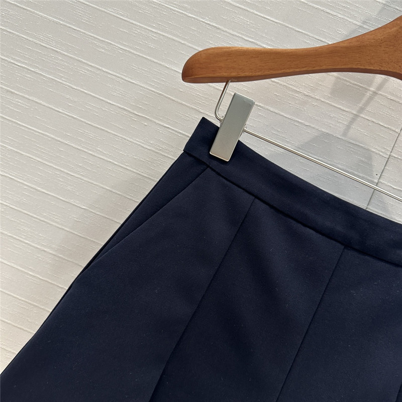 M1um1u lace patchwork fake two-piece pleated skirt replicas clothes