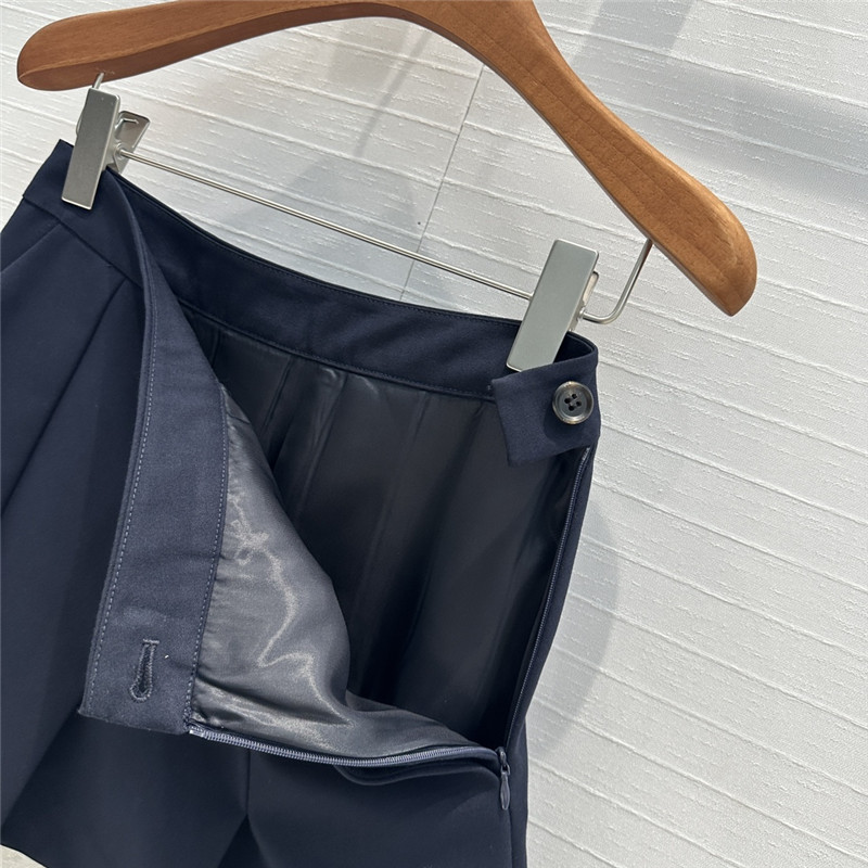 M1um1u lace patchwork fake two-piece pleated skirt replicas clothes