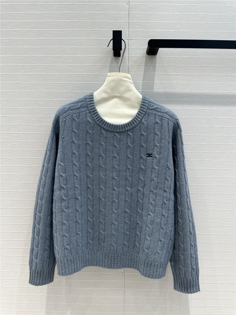 Ce1i*e cable knit cashmere sweater replica designer clothes