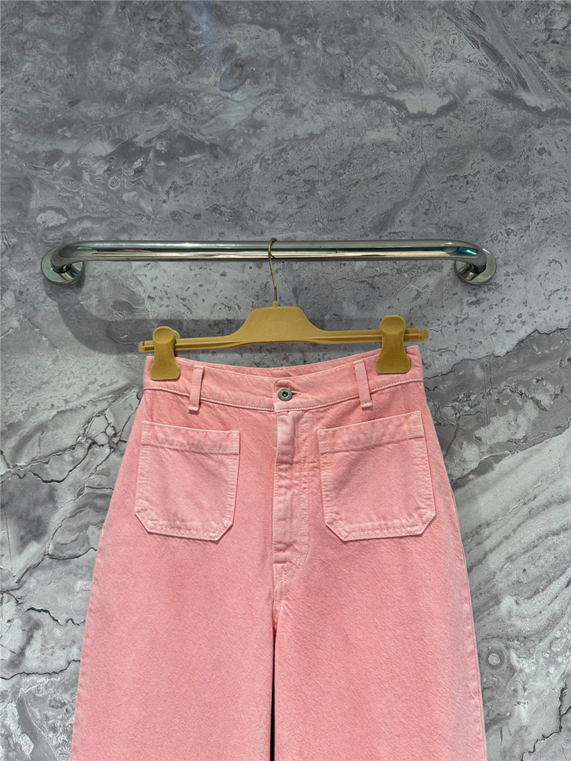 M1um1u fried dyed pink jeans replicas clothes