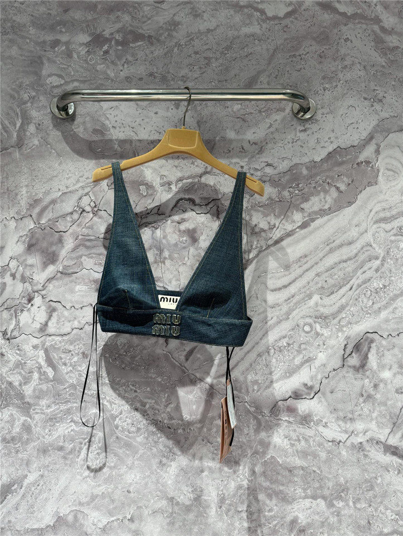 M1um1u denim tube top cheap replica designer clothes