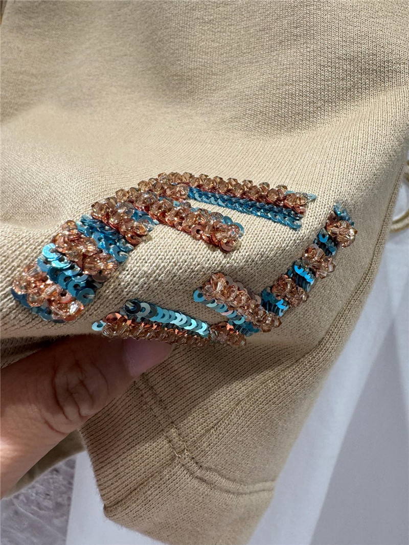 F**di beaded casual shorts replica designer clothing websites