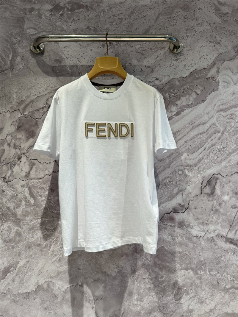 F**di 3d toothbrush embroidered t-shirt replica designer clothes