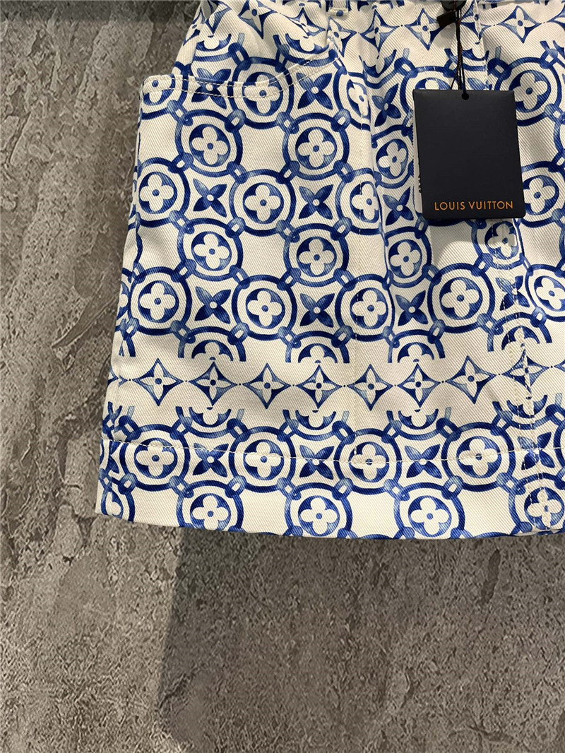 l0vis Vvtt0n lv blue and white porcelain skirt replica clothes