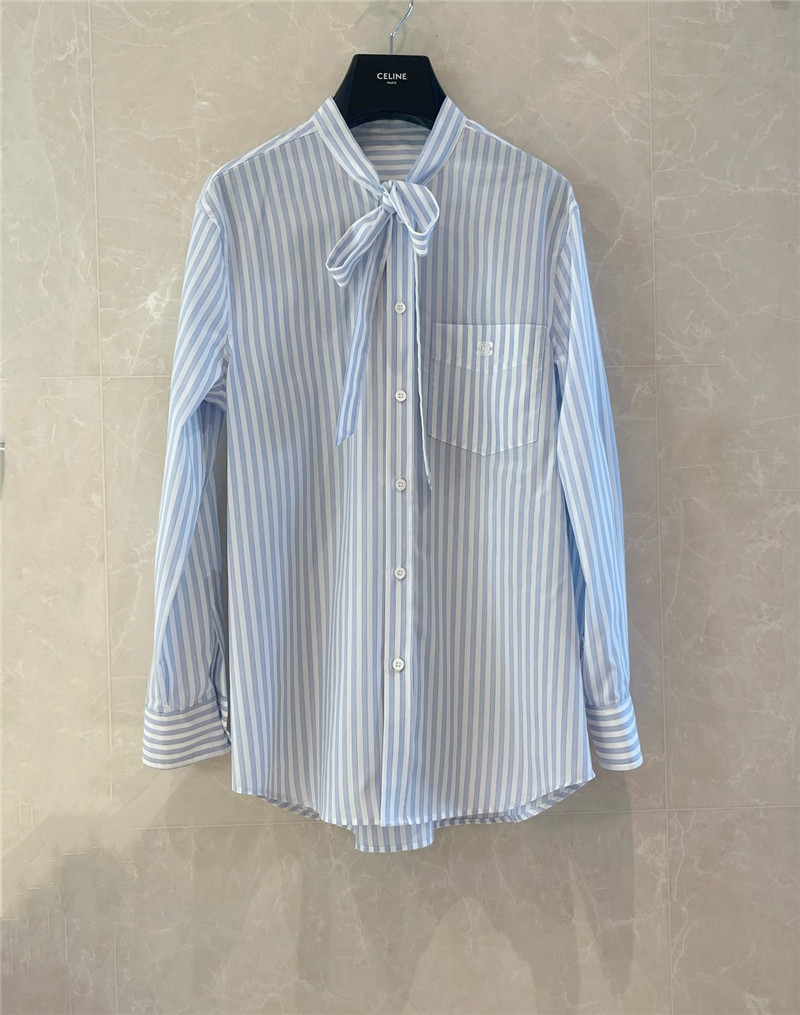 Ce1i*e ribbon striped shirt replica designer clothes