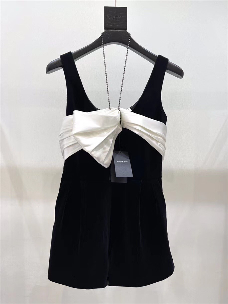 Y51 bow velvet jumpsuit replica d&g clothing