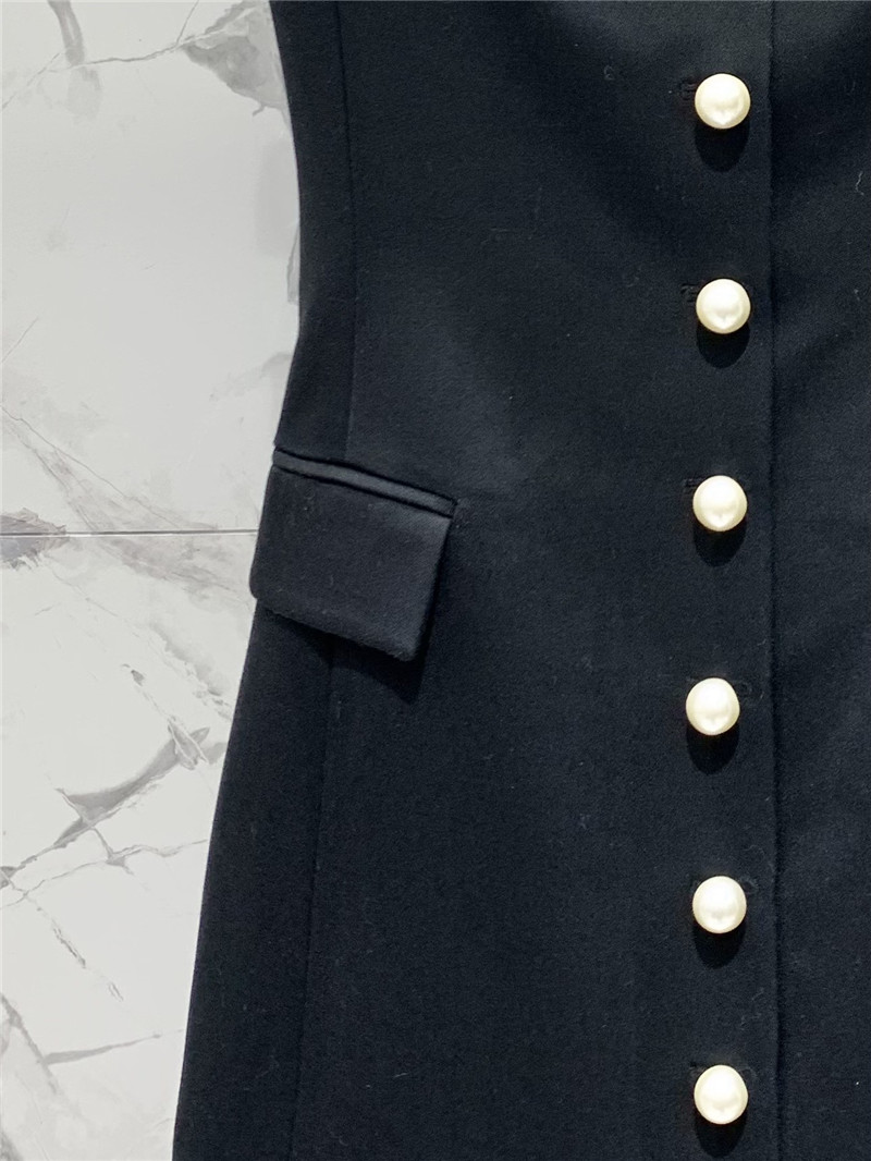 Balmain grained wool pearl tube top dress replica designer clothes