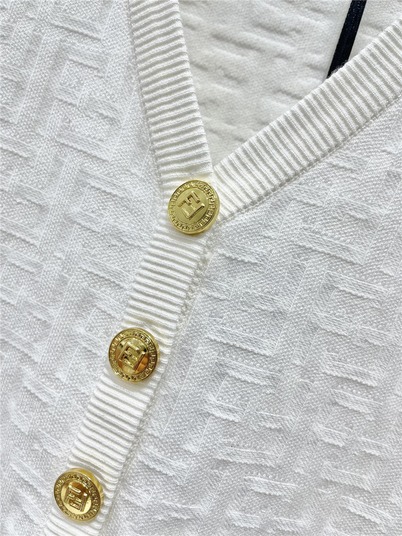 F**di new v-neck long-sleeved cardigan replica d&g clothing