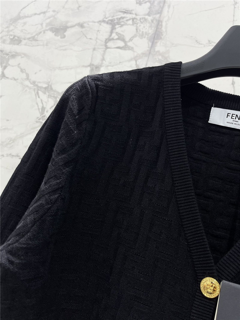 F**di new v-neck long-sleeved cardigan replica d&g clothing
