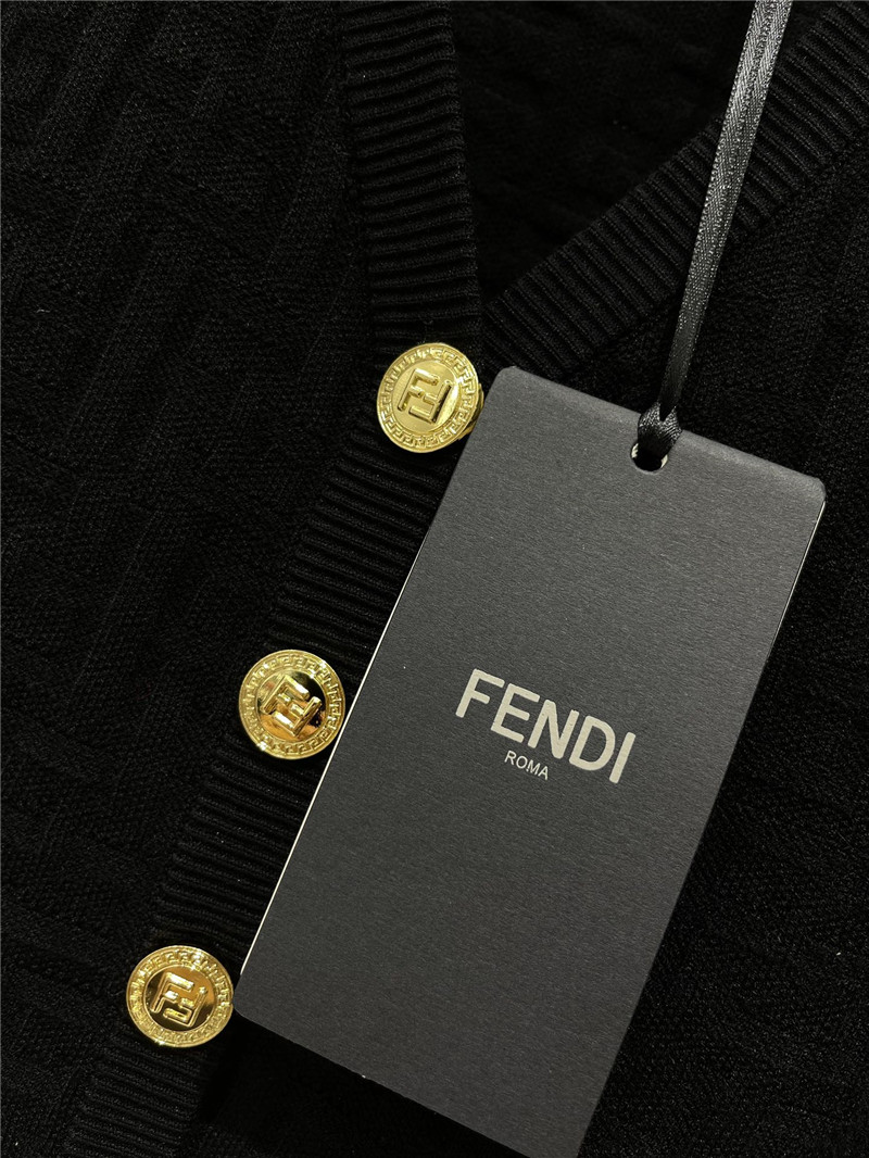 F**di new v-neck long-sleeved cardigan replica d&g clothing
