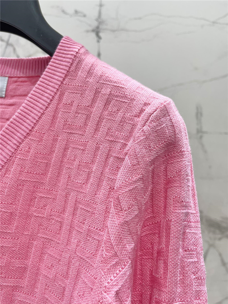 F**di new v-neck long-sleeved cardigan replica d&g clothing