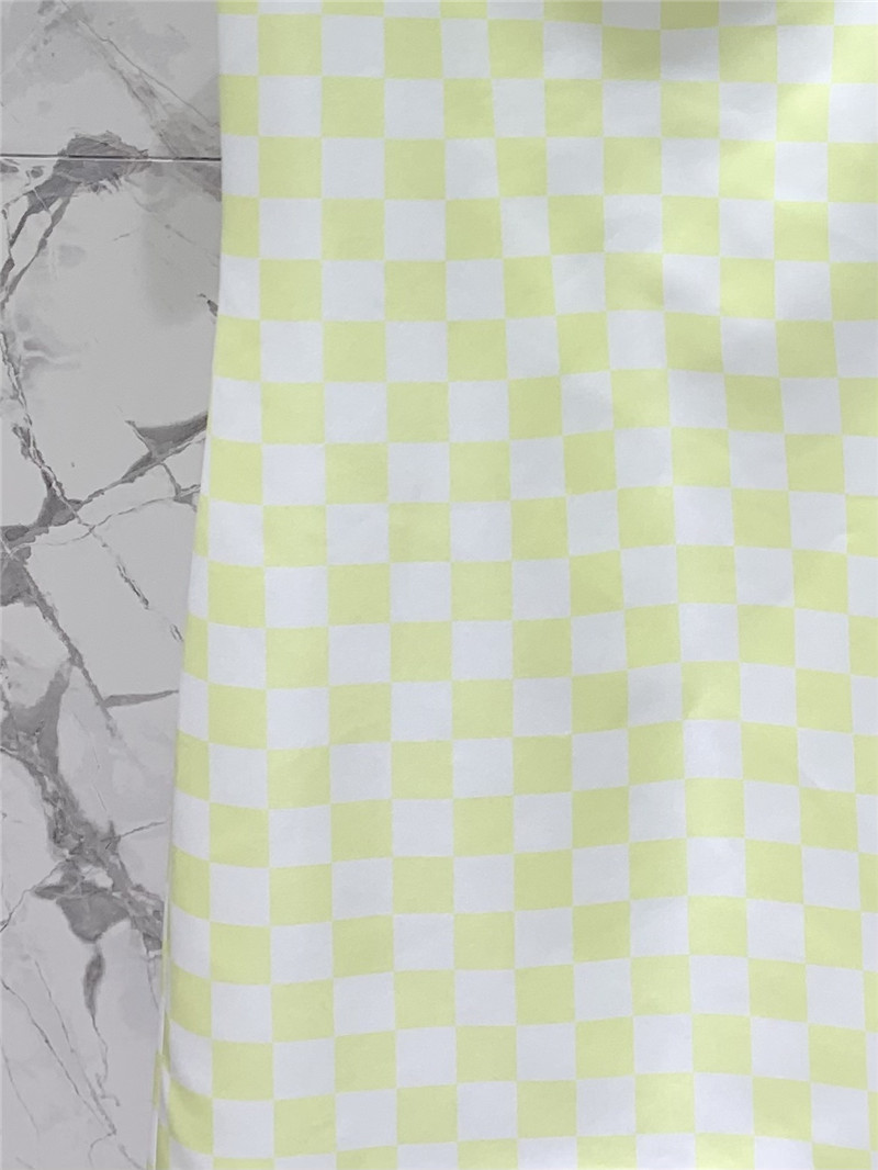 Versace fluorescent green plaid skirt replicas clothes