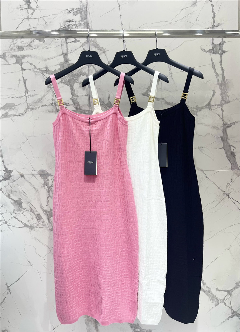 F**di jacquard knitted suspender skirt cheap replica designer clothes