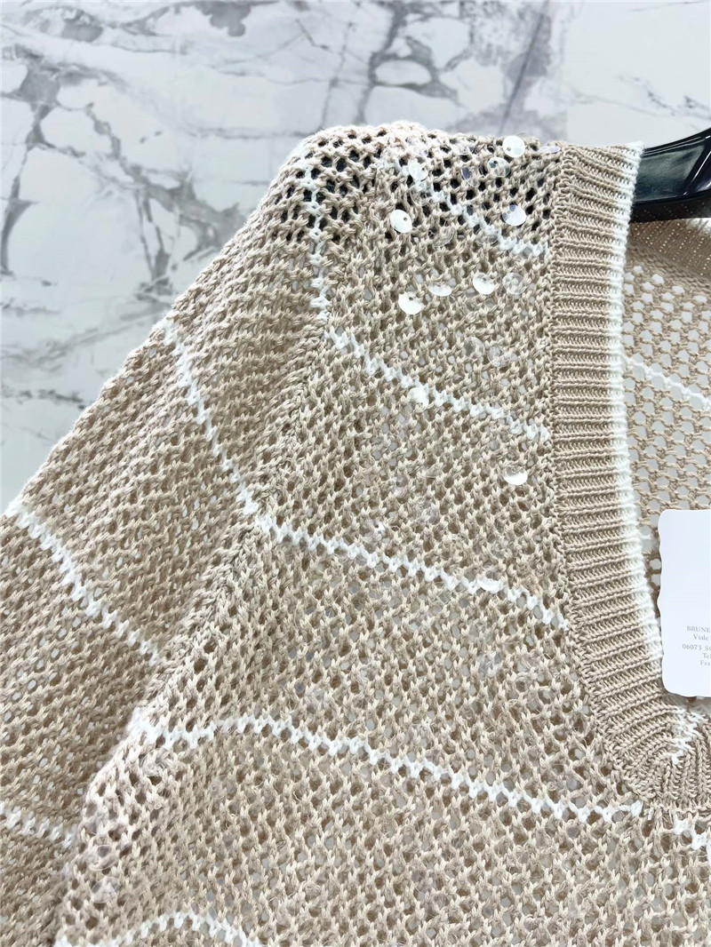 BC striped hollow knit sweater long sleeve replicas clothes