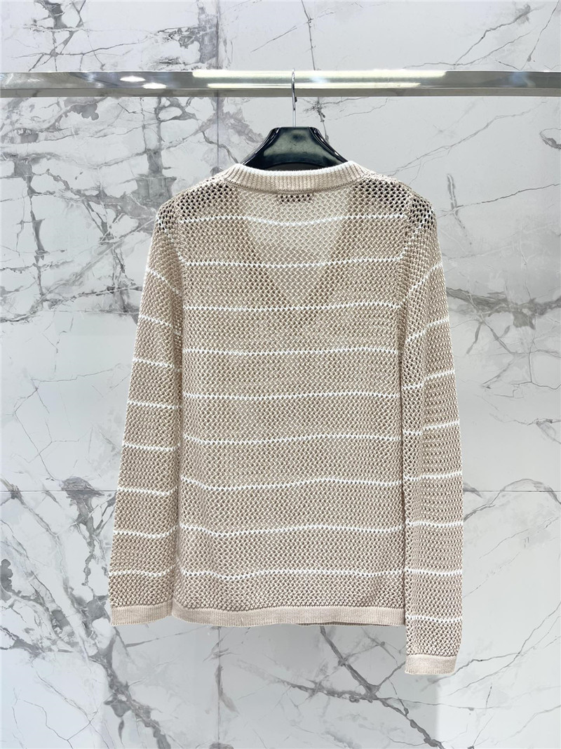 BC striped hollow knit sweater long sleeve replicas clothes