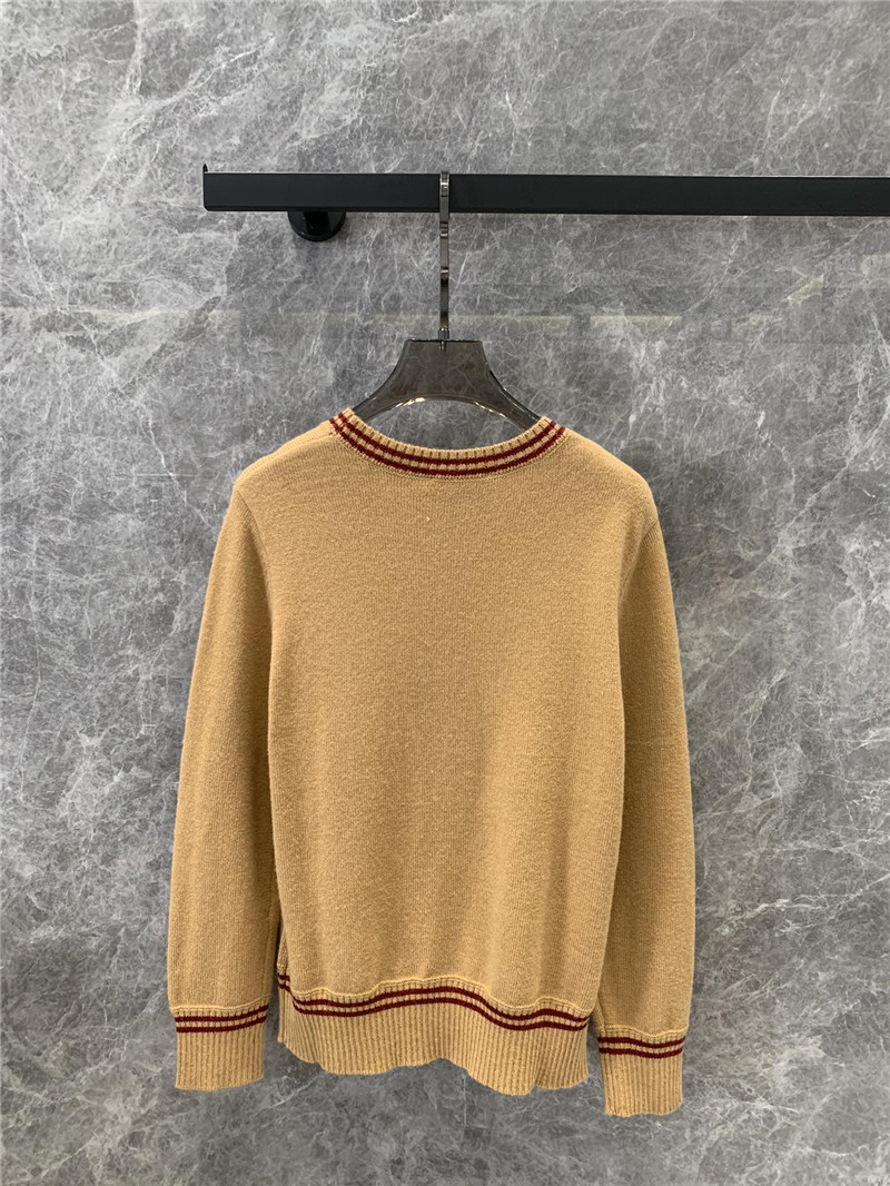 Pra*a knitted round neck pullover sweater replicas clothes
