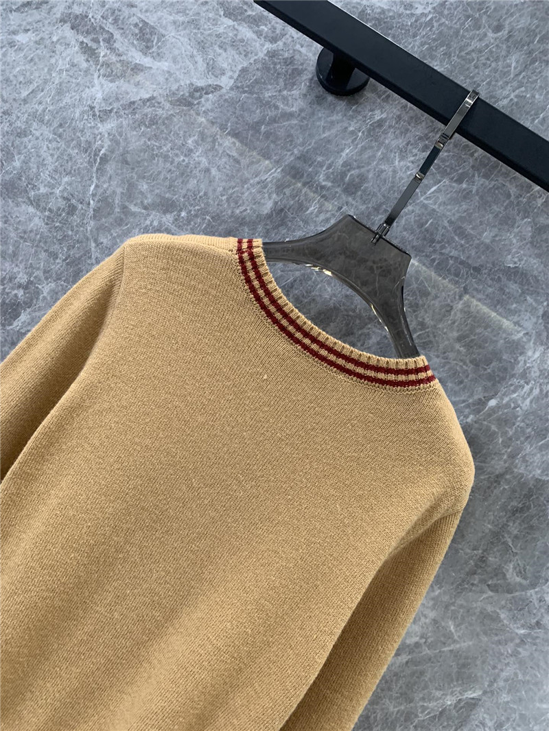 Pra*a knitted round neck pullover sweater replicas clothes