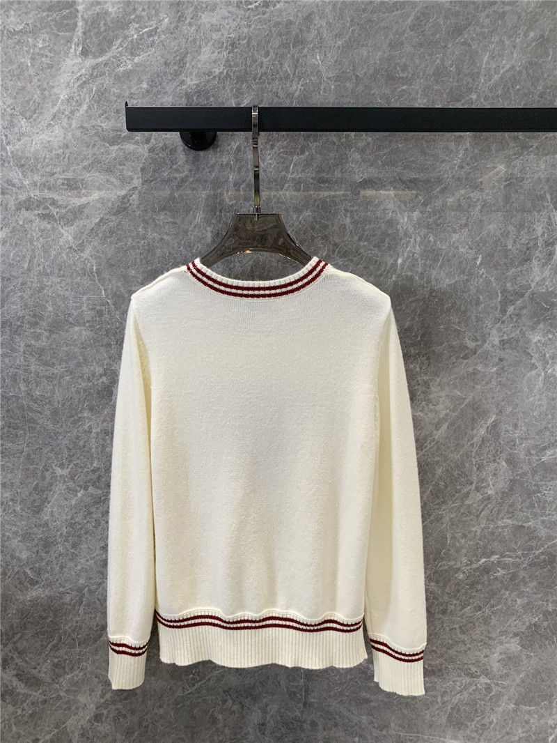 Pra*a knitted round neck pullover sweater replicas clothes