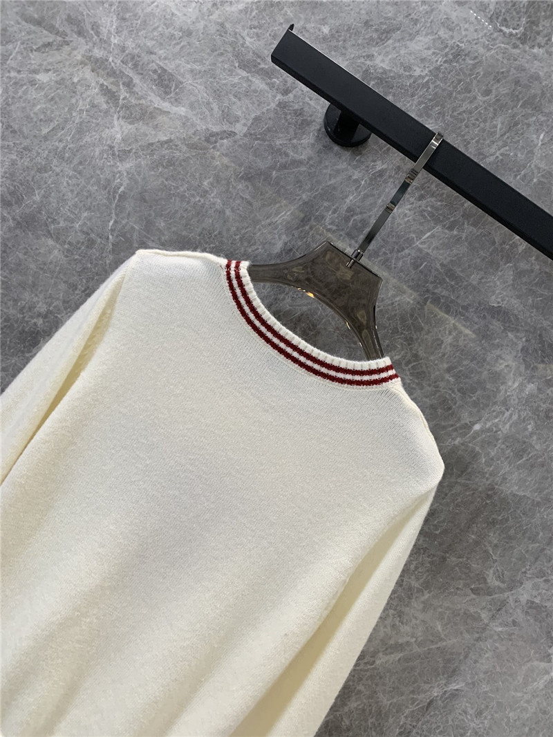 Pra*a knitted round neck pullover sweater replicas clothes