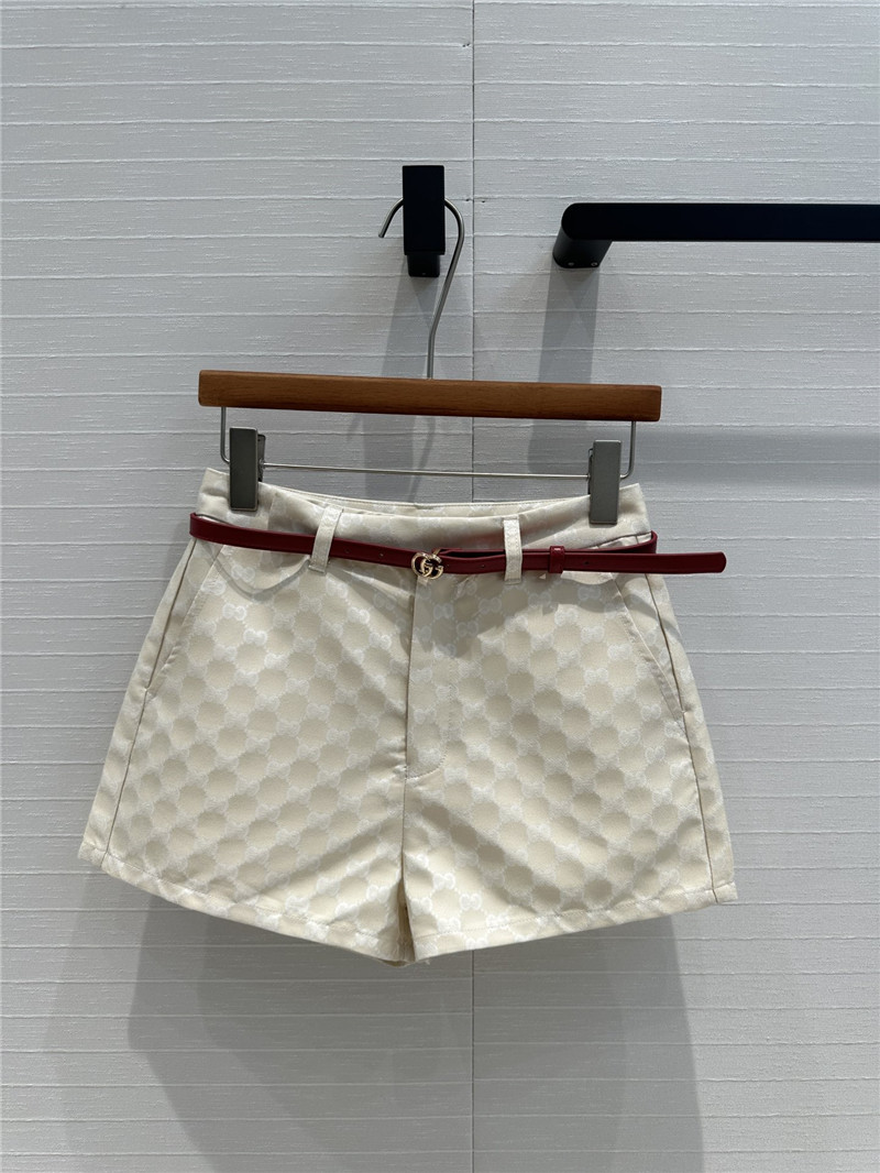 Gvc*1 ivory white old flower jacquard shorts replica clothing sites