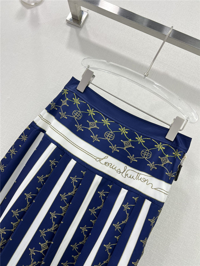 l0vis Vvtt0n lv pleated printed skirt replicas clothes