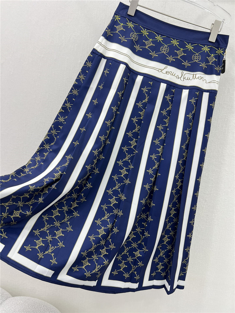 l0vis Vvtt0n lv pleated printed skirt replicas clothes