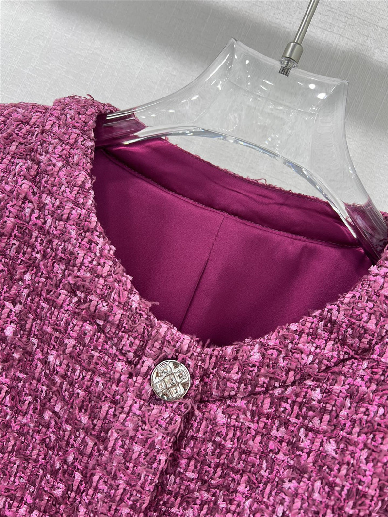 Ch**el tweed woven coat replica d&g clothing