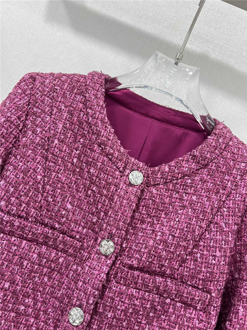 Ch**el tweed woven coat replica d&g clothing