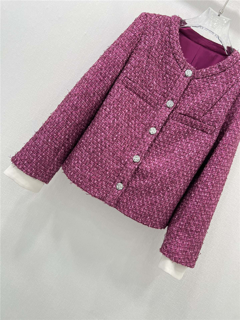 Ch**el tweed woven coat replica d&g clothing