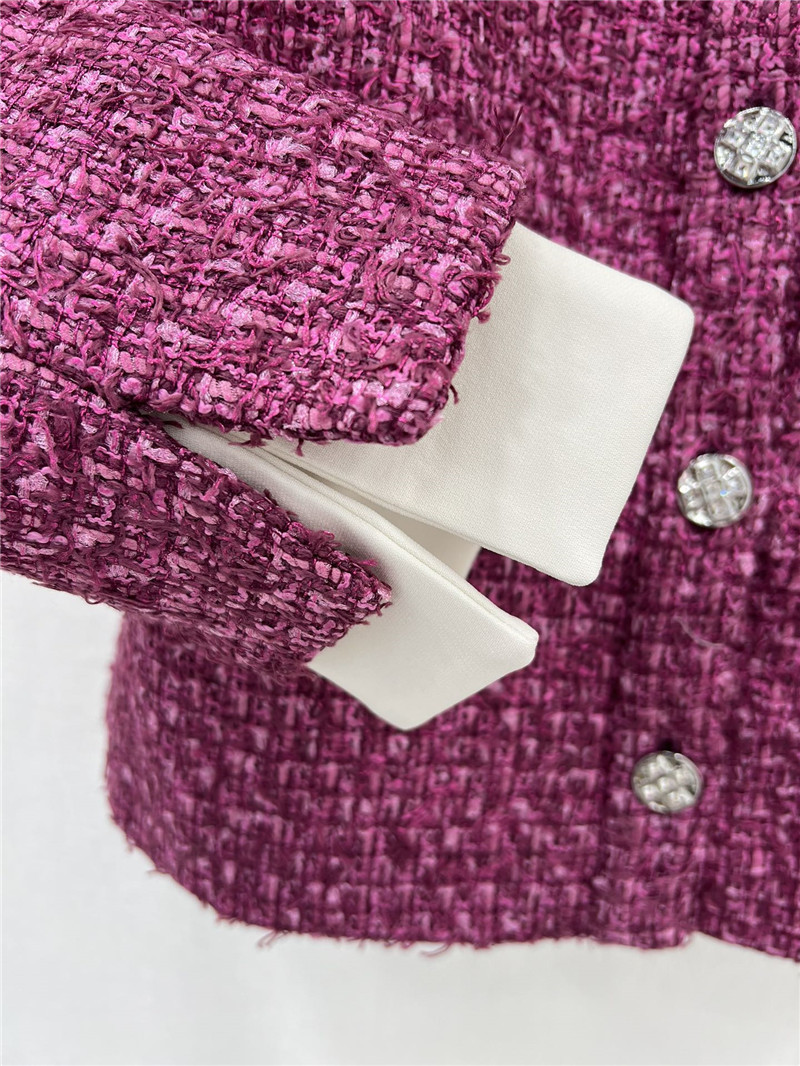 Ch**el tweed woven coat replica d&g clothing