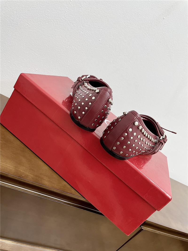 Gvc*1  burgundy horsebit ballet flats