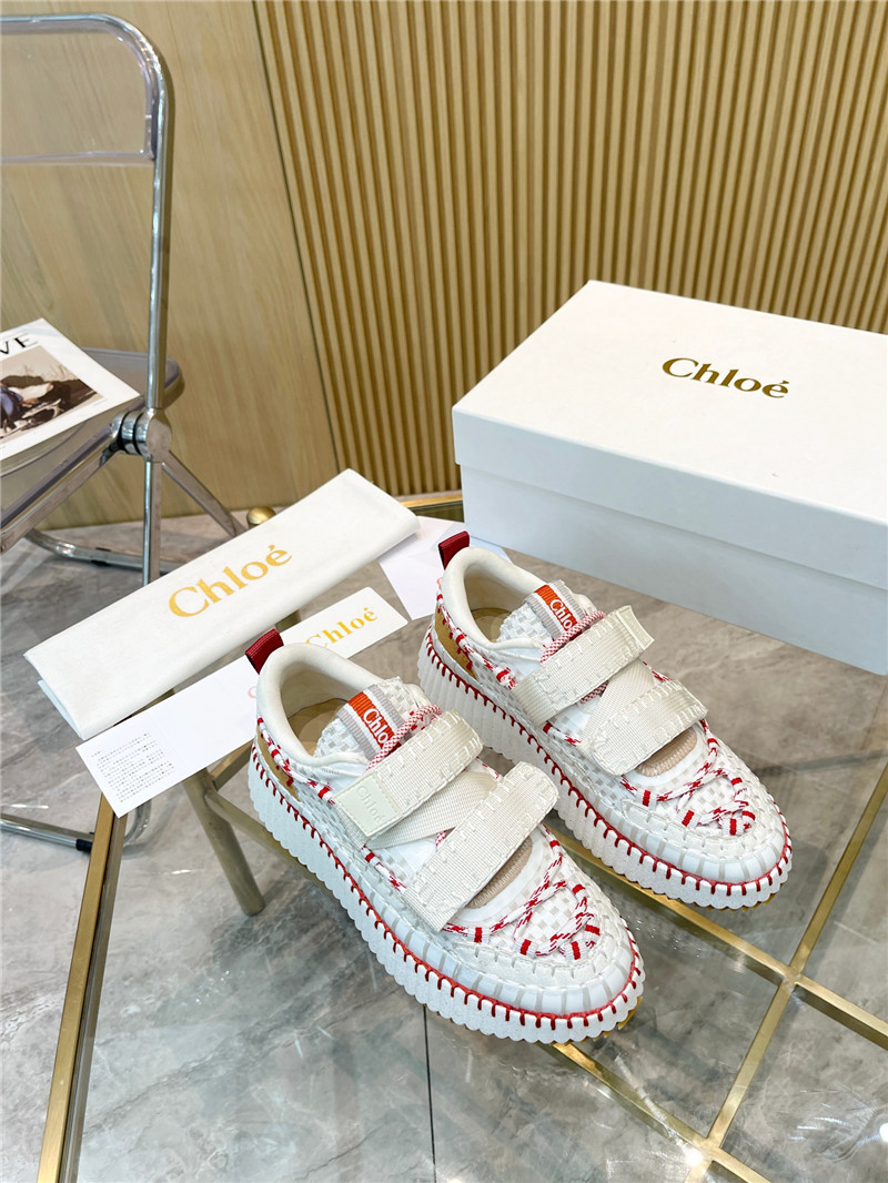 Chloé Rainbow Sneakers Red White