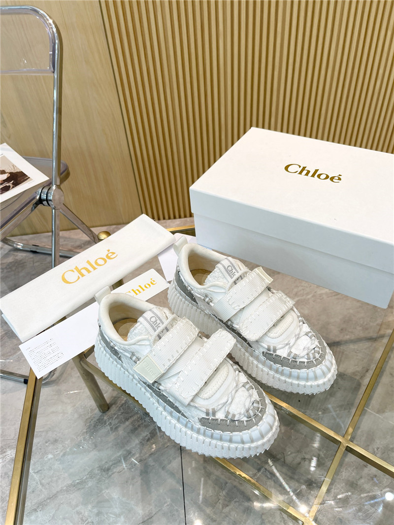 Chloé Rainbow Sneakers Gray White
