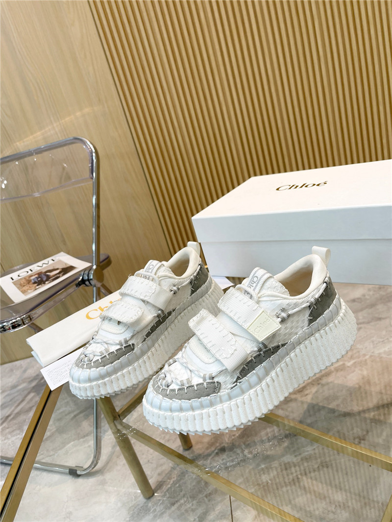 Chloé Rainbow Sneakers Gray White