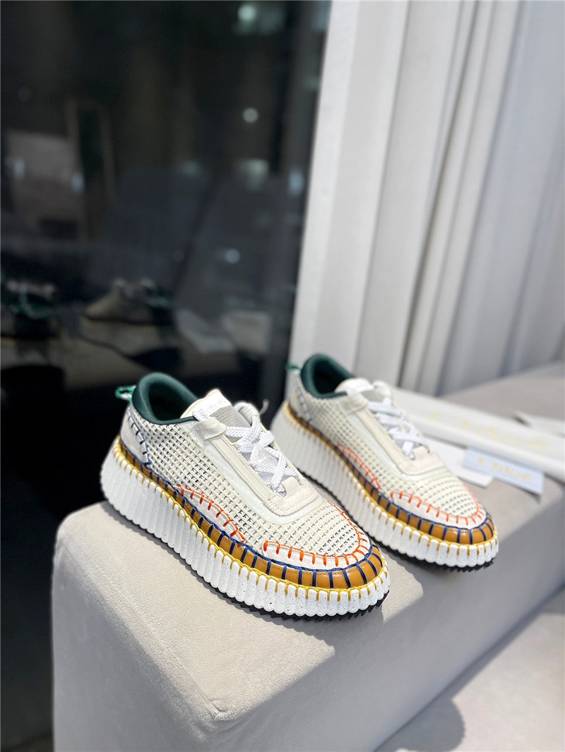 Chloé Lace-Up Rainbow Sneakers