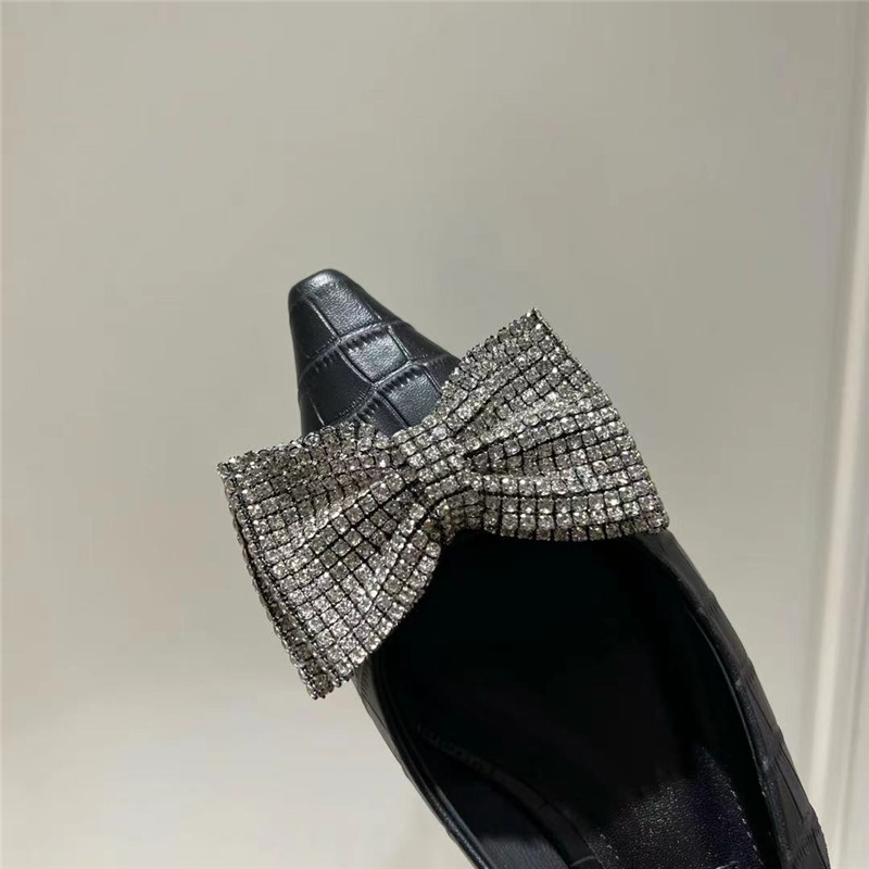 Dolce & Gabbana Black Crocodile Slingbacks with Rhinestones