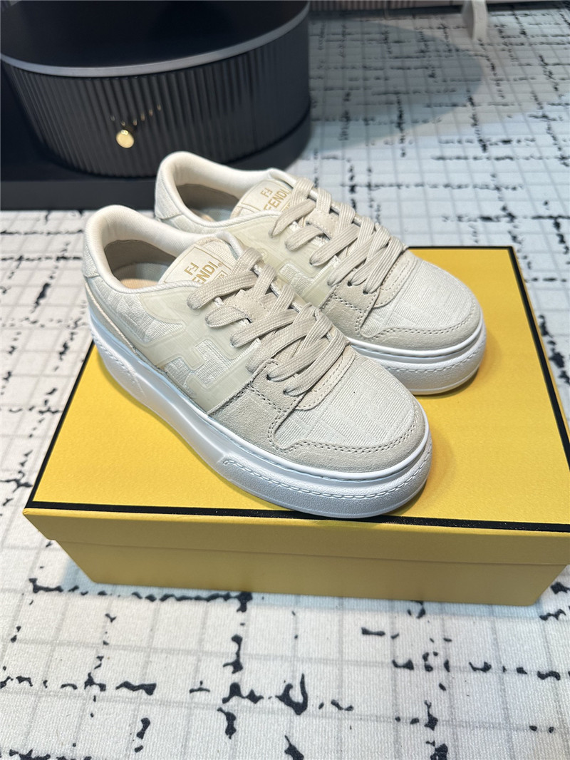 F**di match leather low top sneakers
