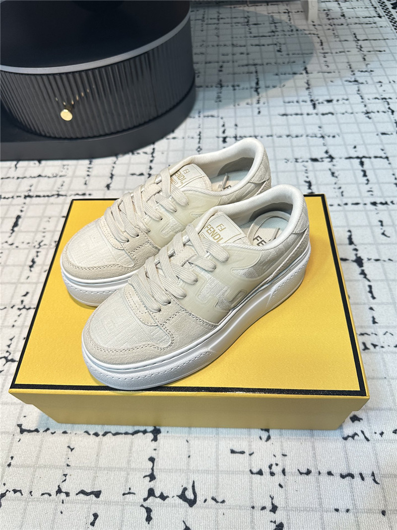 F**di match leather low top sneakers