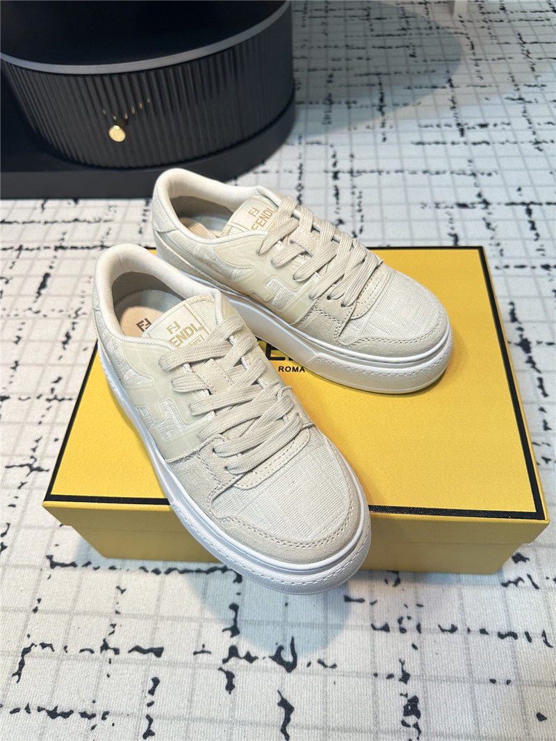 F**di match leather low top sneakers