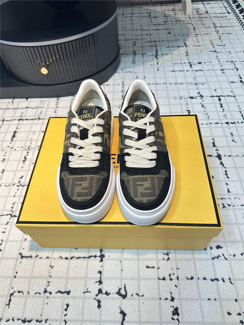 F**di ff match leather low top sneakers for women