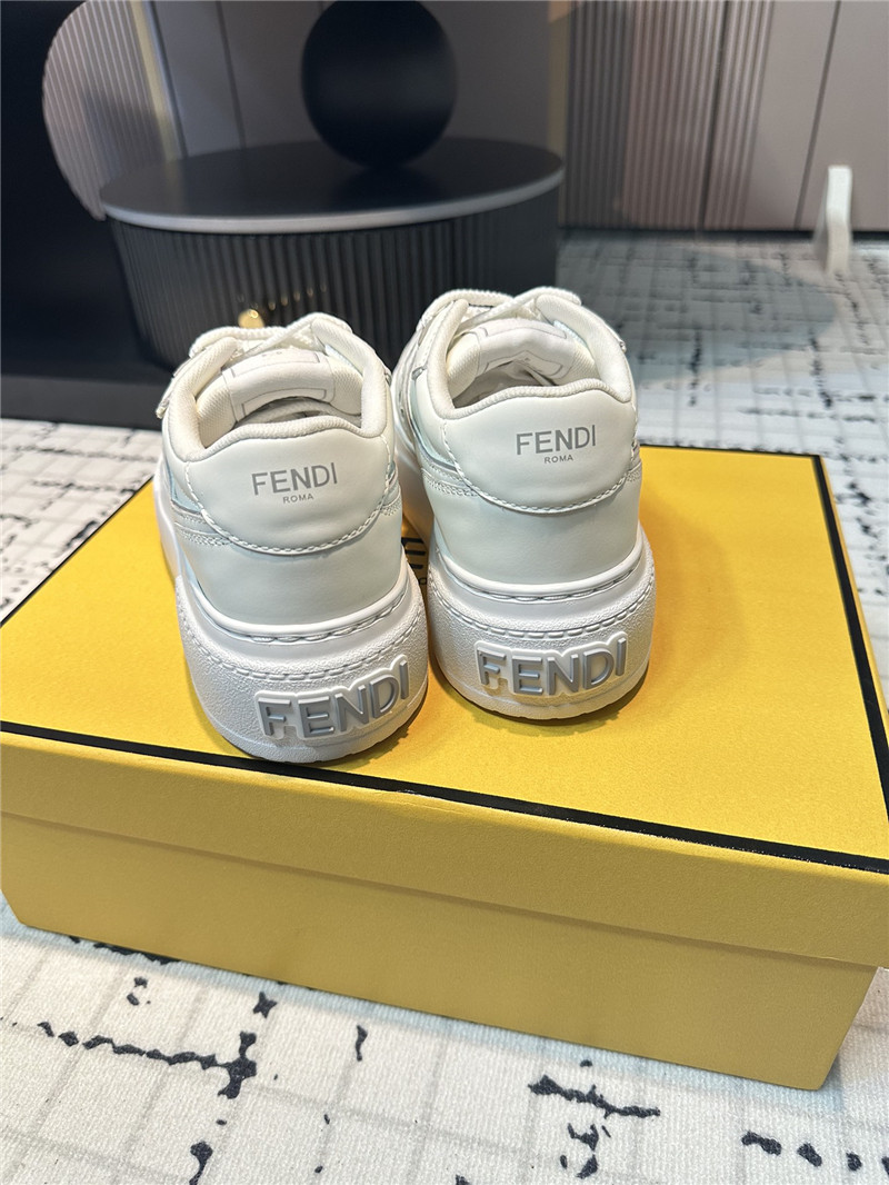F**di ff logo match leather low top sneakers